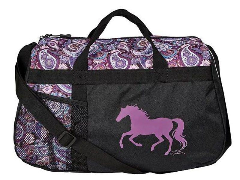 AWST Intl Lila Galloping Horse Paisley Duffle Bag