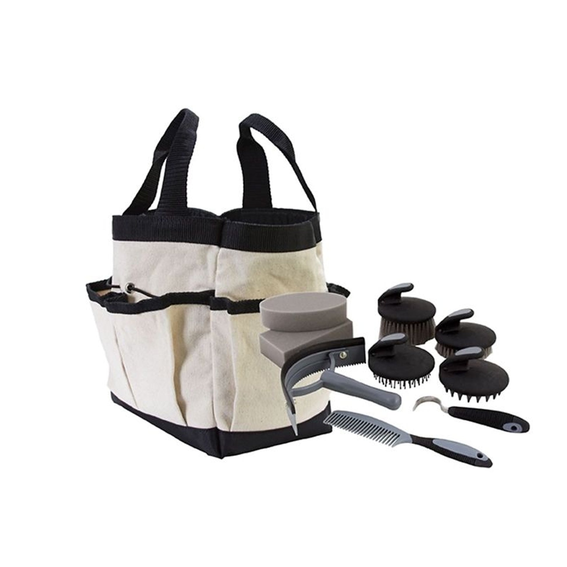 Canvas Grooming Tote 10pc Tools