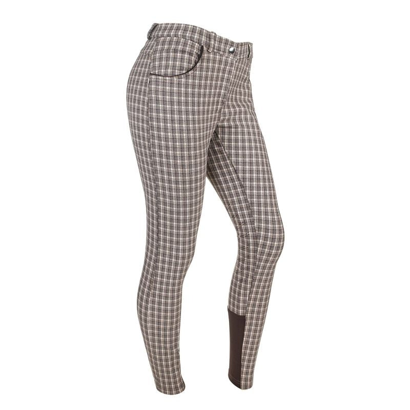 Ashley Classic Ladies KP Breeches Cream/Gray/Plaid