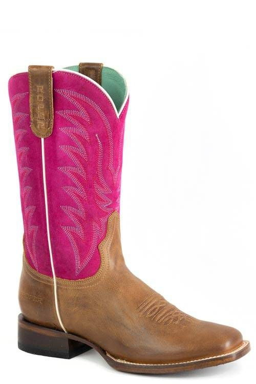 Roper Ladies Cowgirl 11in Sq Toe Boot