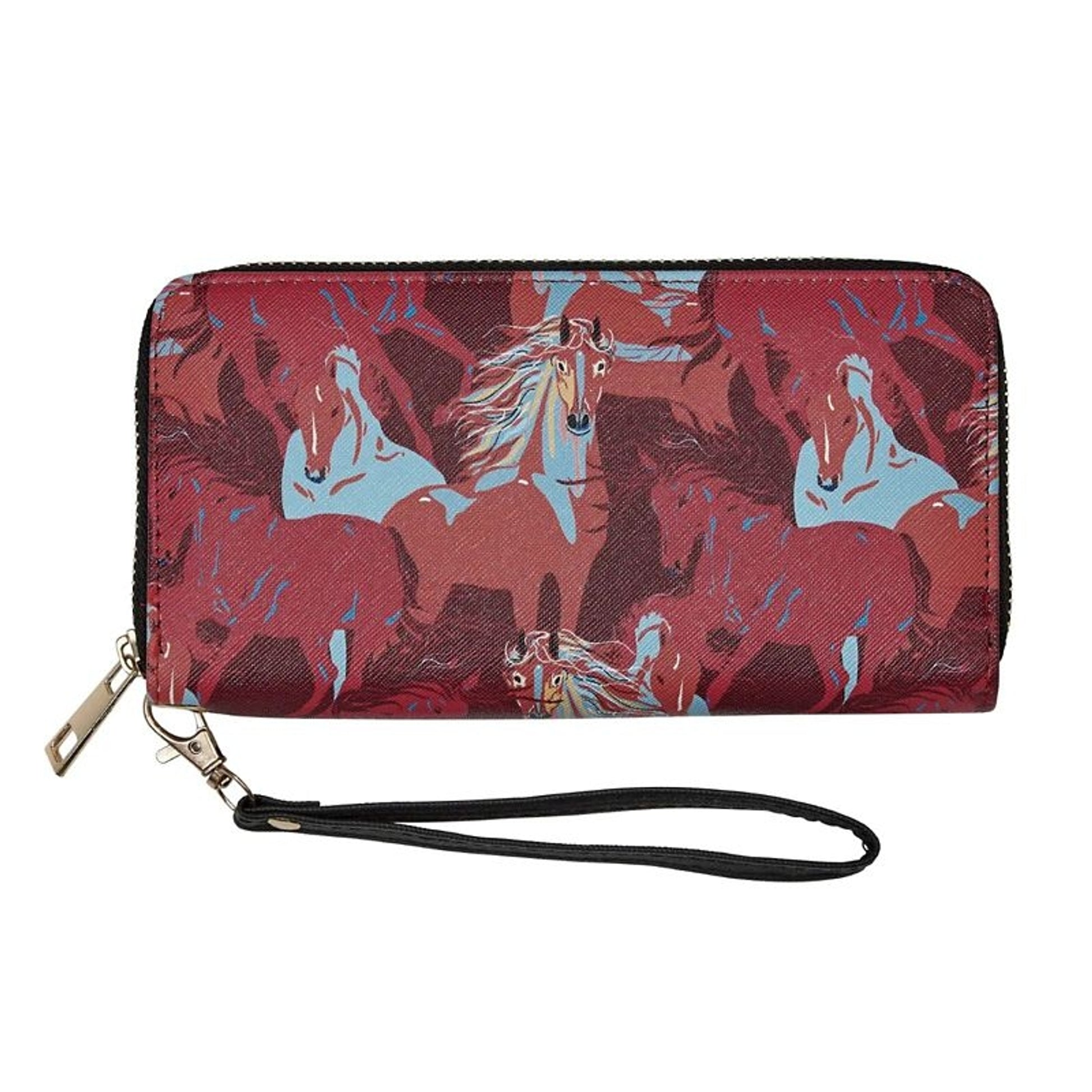 AWST Colorful Horses Clutch Wallet
