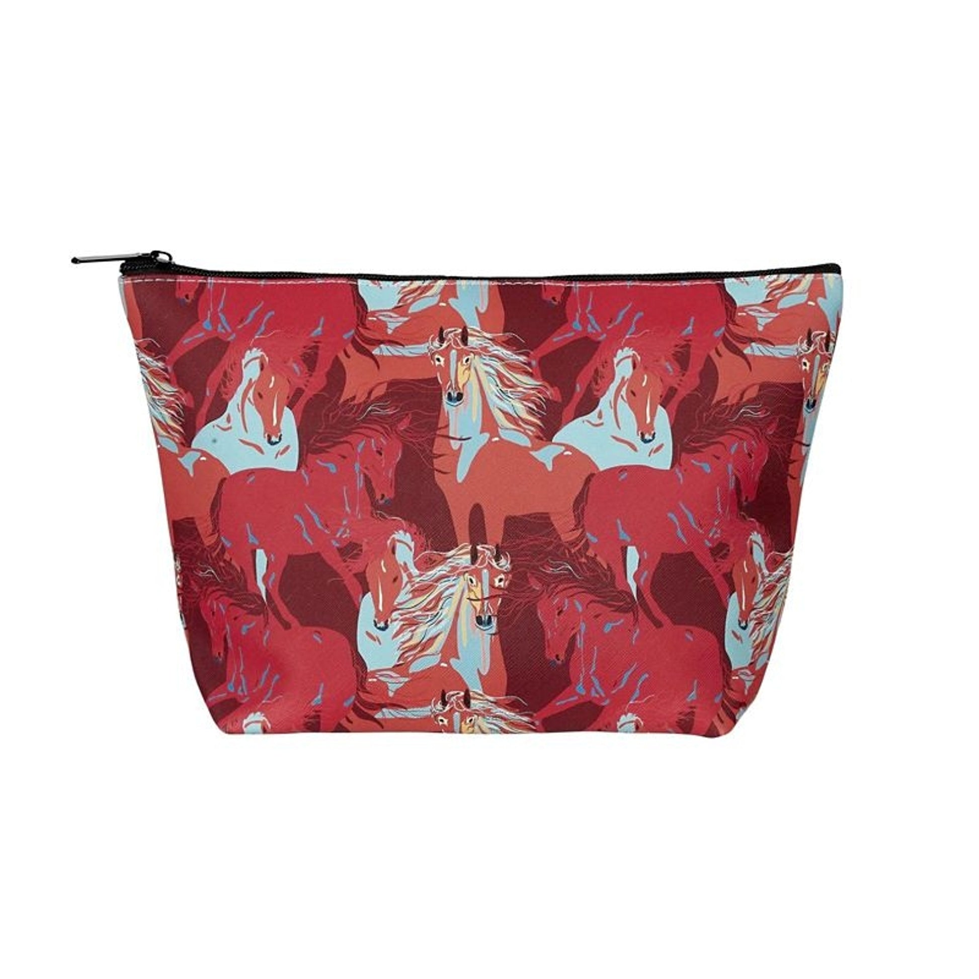 AWST Colorful Horses Cosmetic Pouch