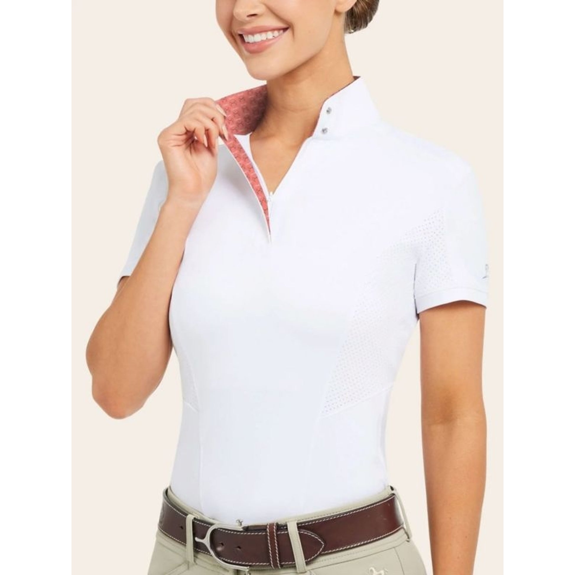 R.J. Classics Brynn Show Shirt XXS Coral Bits