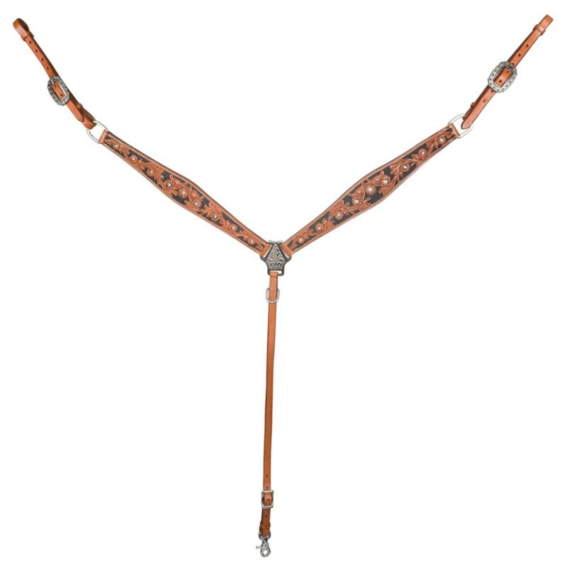 Tabelo Filagree Breast Collar with Studs A Chestnut