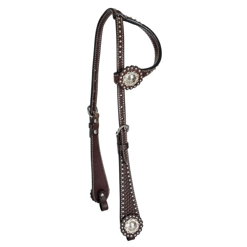 Tabelo One Ear Headstall with Tooling SS Spots