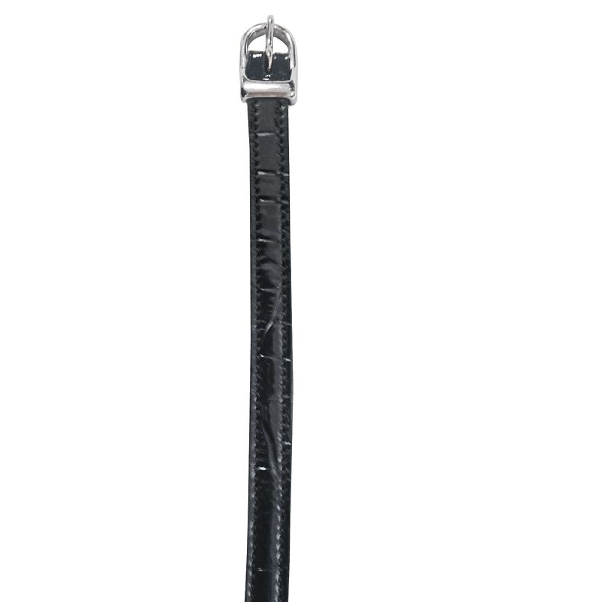 Premium Buckle Crocodile Spur Strap 3/8 X 18 Bk/Wh