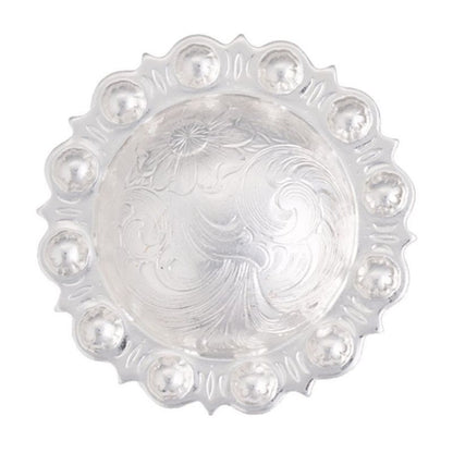 Sun Trim Silver Engraved Conch/ScrewBack 1 Sil
