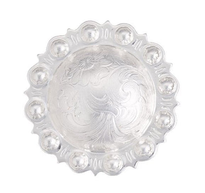 Sun Trim Silver Engraved Conch/ScrewBack 1 Sil