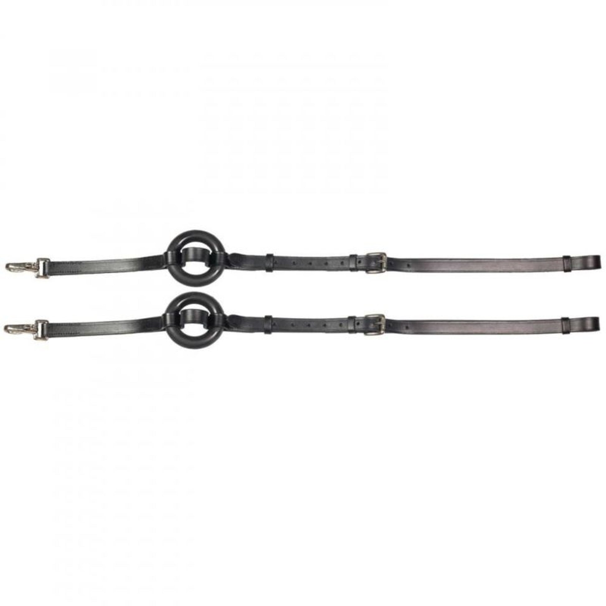 Horze Leather Side Reins With Rubber Donuts