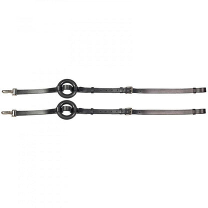 Horze Leather Side Reins With Rubber Donuts