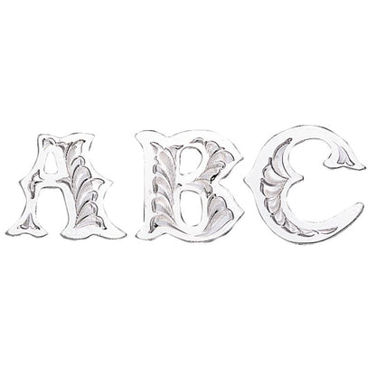 Montana Silversmiths Silver Trim Letter 3/4 Bk/Wh