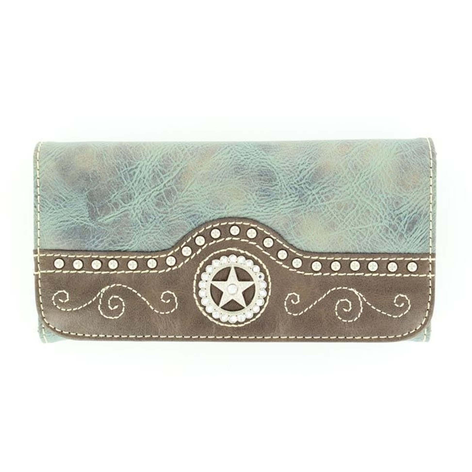 Blazin Roxx Star Concho WalletBk/Wh