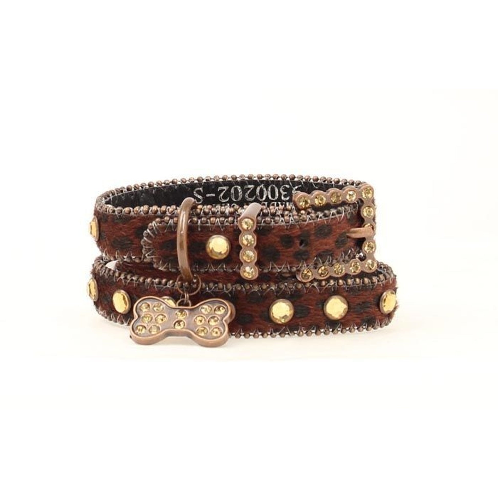 Blazin Roxx Hair On Dog Collar SM Black
