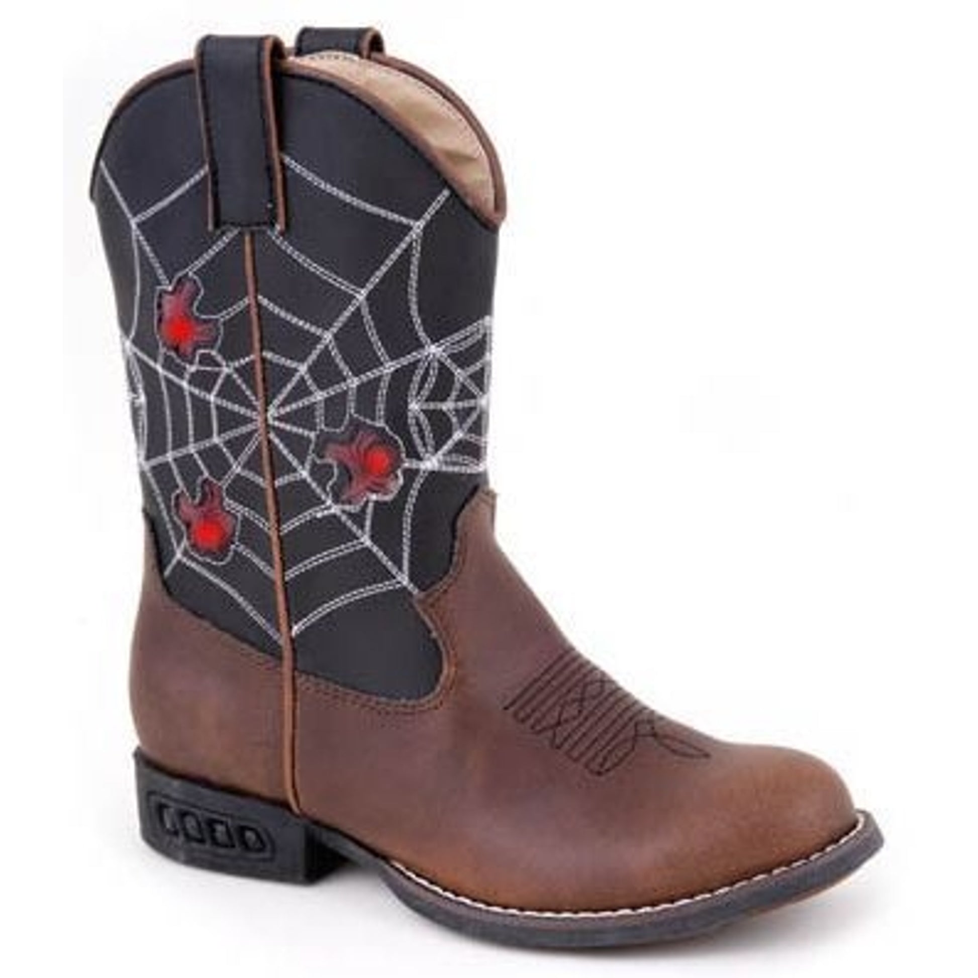 Roper Faux Leather Spider Lights Boots - Kids 1 Br