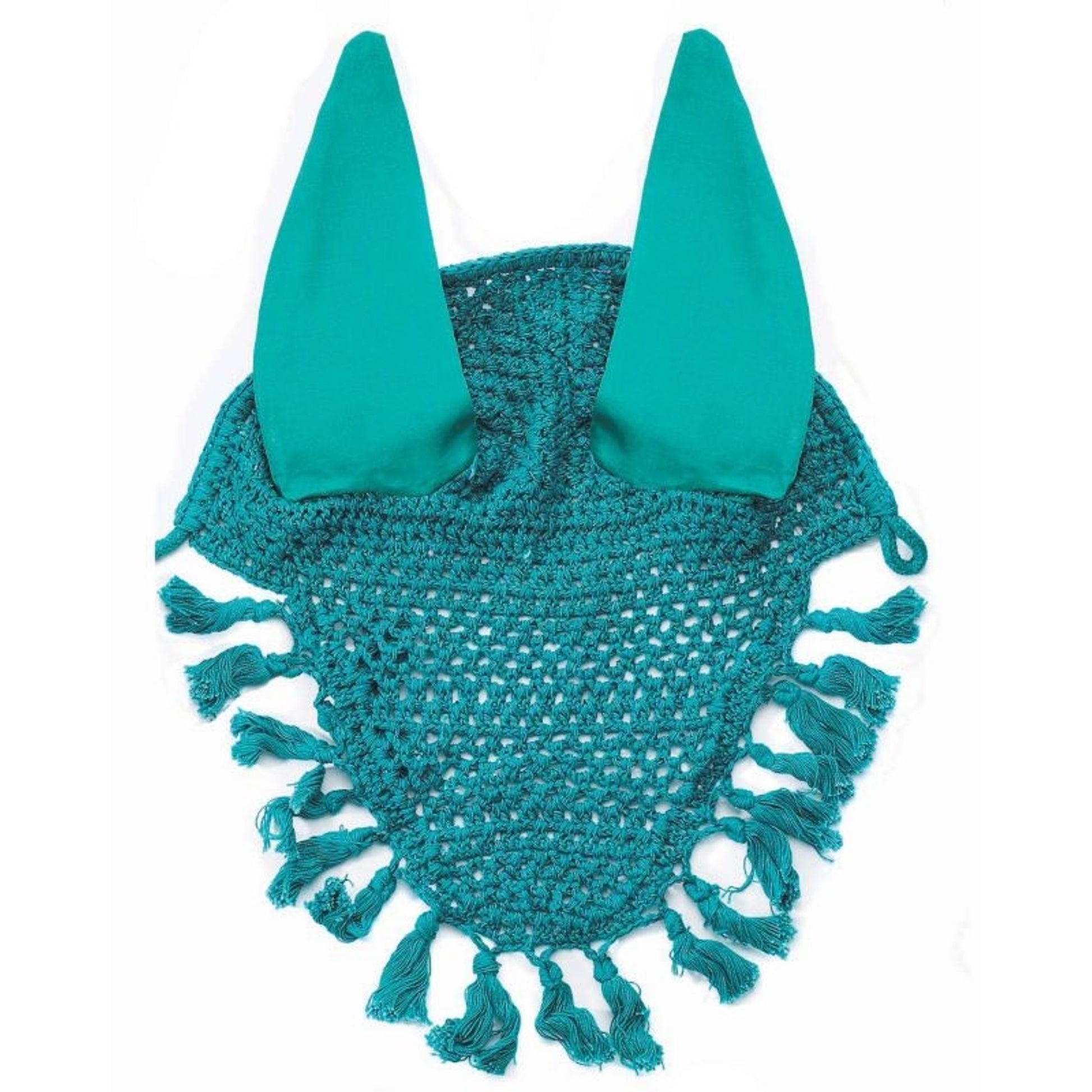 Horse Fare Crochet Ear Net with Tassels