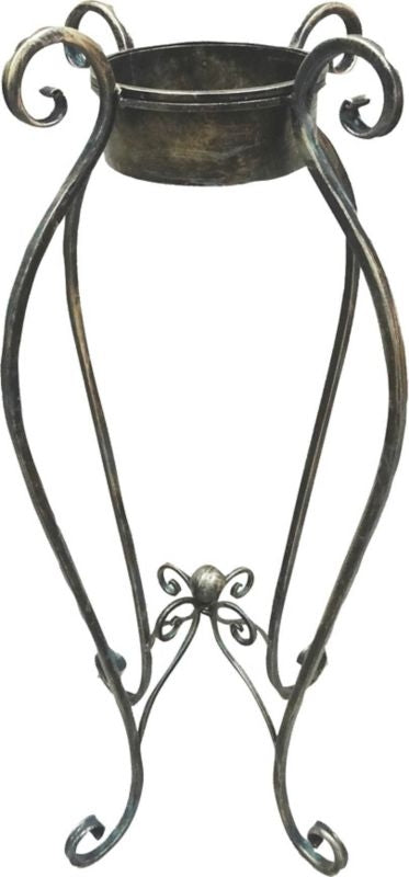 Antique Silver Globe Stand 30in Antique Silver