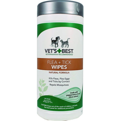 Vets Best Natural Flea/Tick Pet Wipes