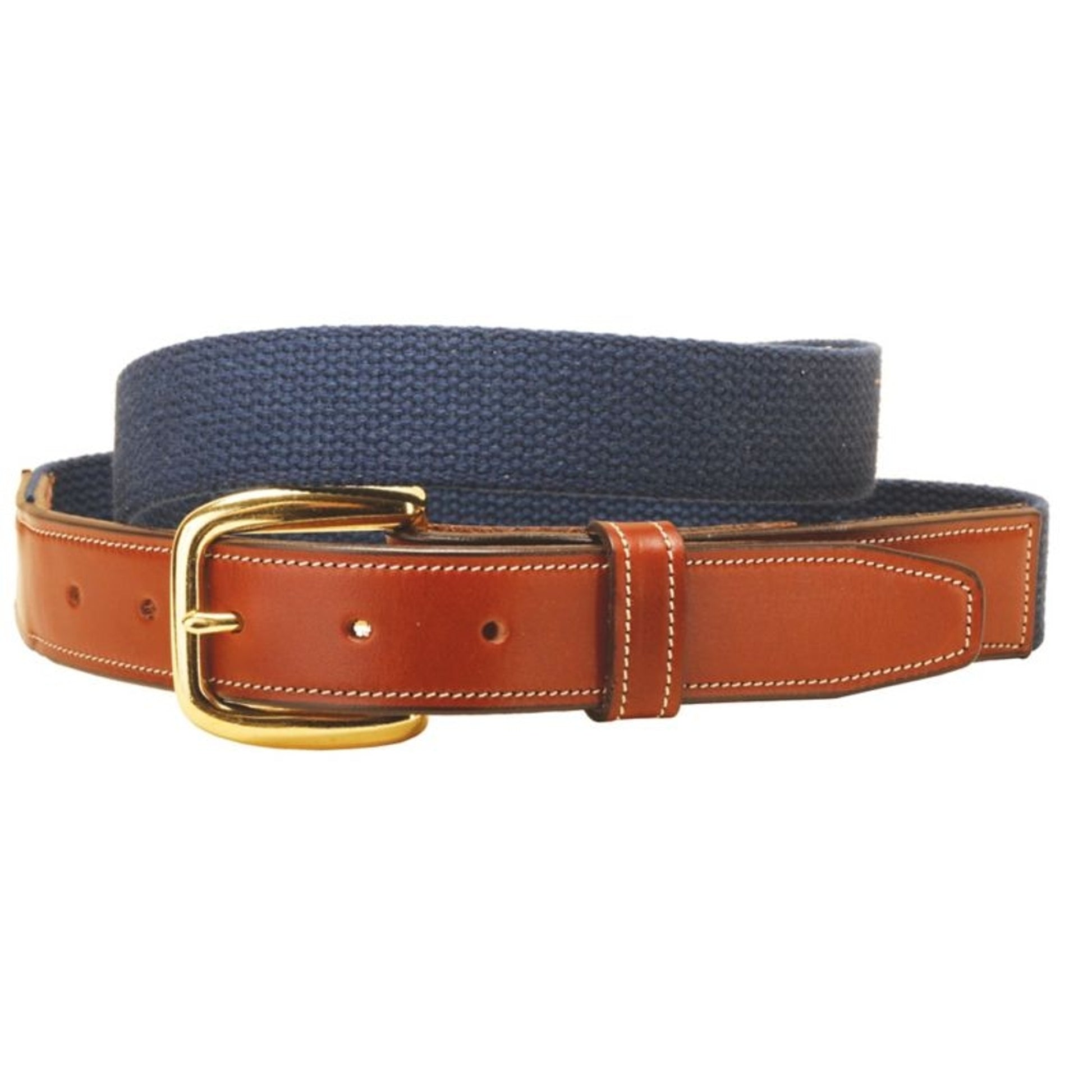 Tory Wide Web Belt With Oakbark Billets 28 Bk/Gry
