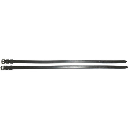 Hdr Leather Spur Straps with Plain Buckle 16 Black