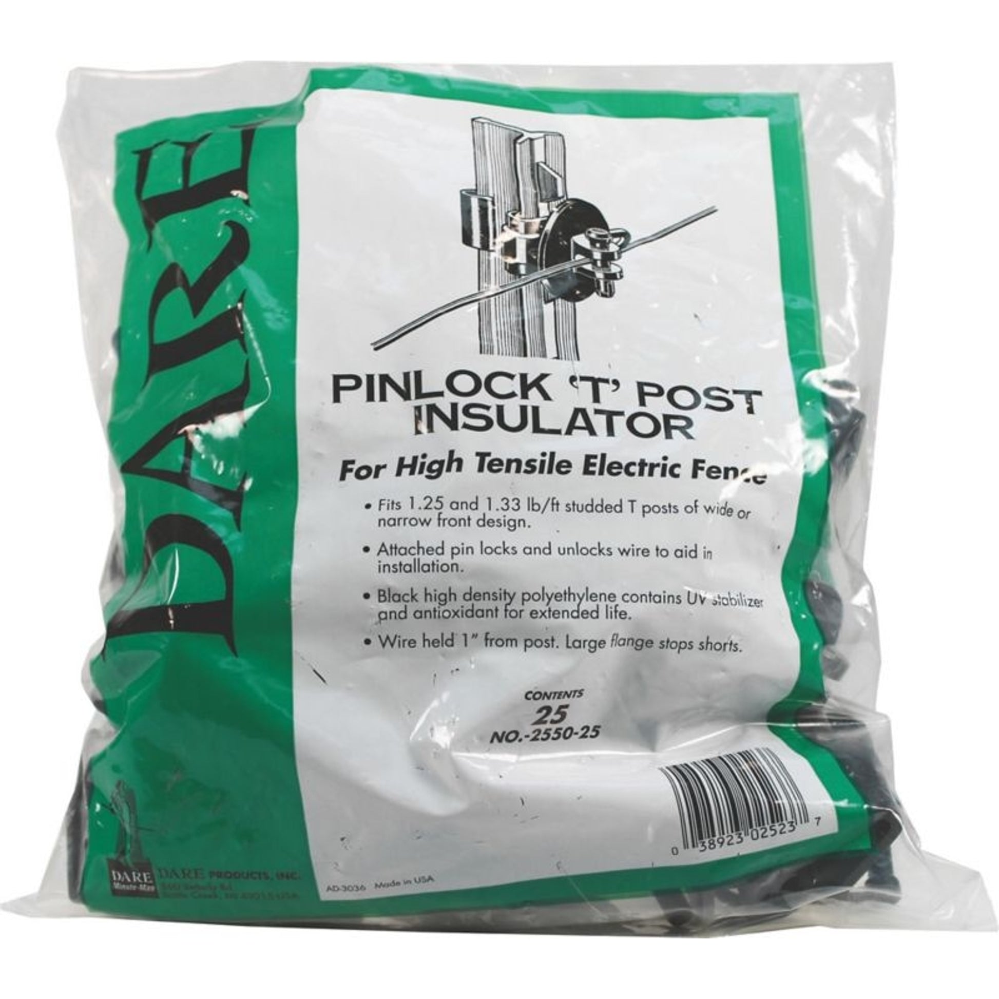 Pinlock Insulator For T-Posts Black