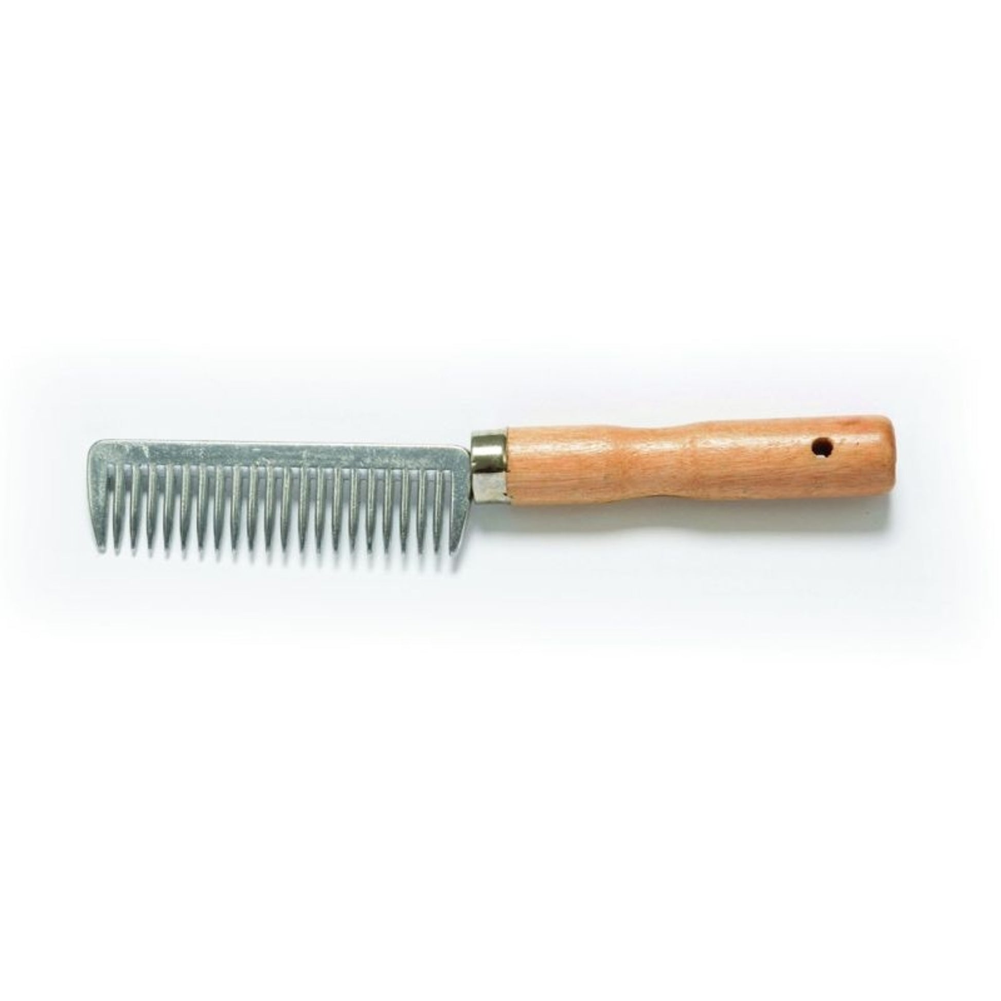 Shires Wooden Handle Aluminium Comb Aluminum