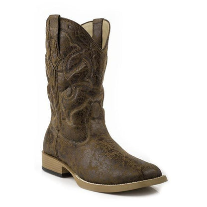 Roper Mens Scout Wide Sq Toe Western Boot