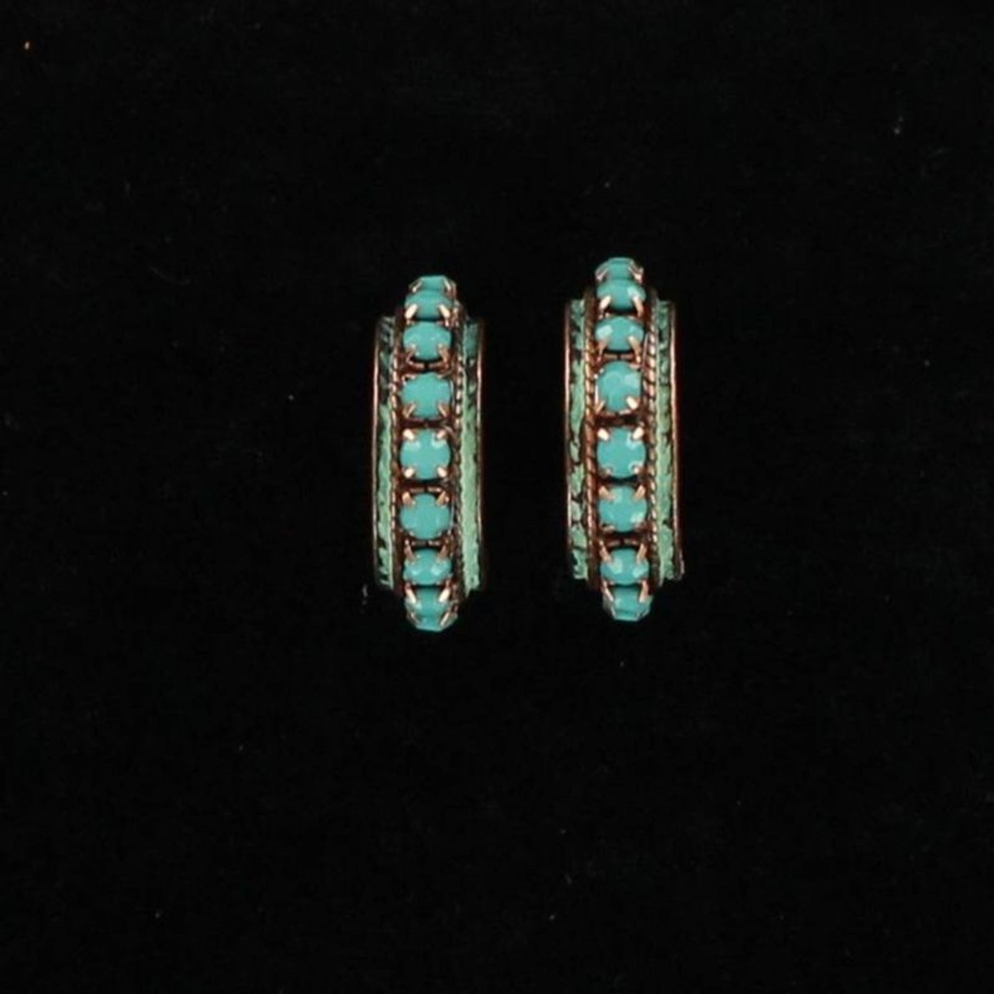 Blazin Roxx Hoop Stone Earrings