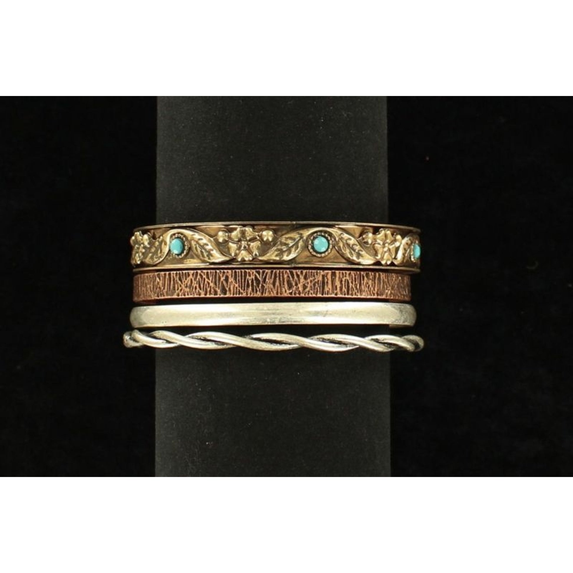 Blazin Roxx 4 Piece Bangle Bracelet SetCopper