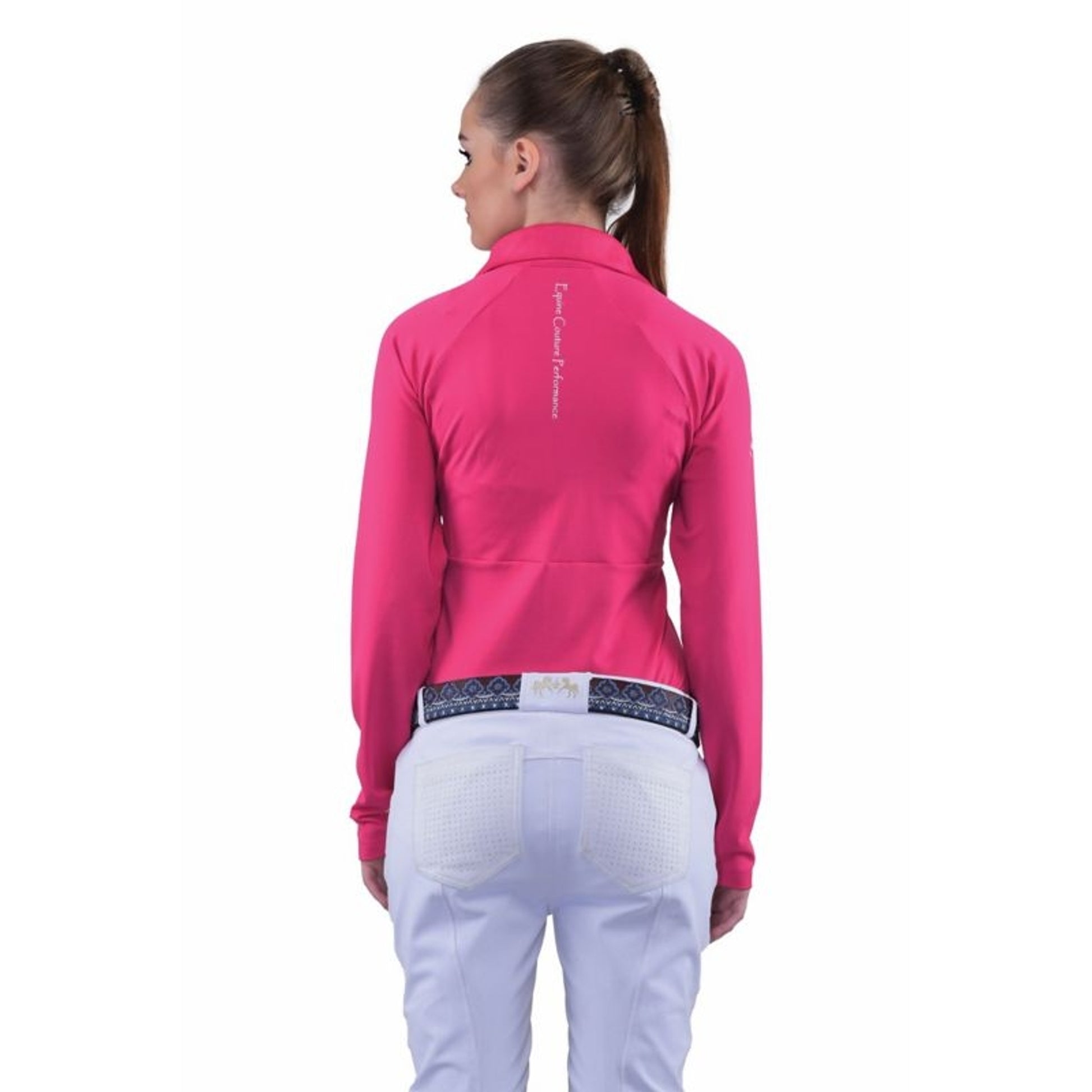 Equine Couture Lady Oslo Knee Patch Breech 32 Wht
