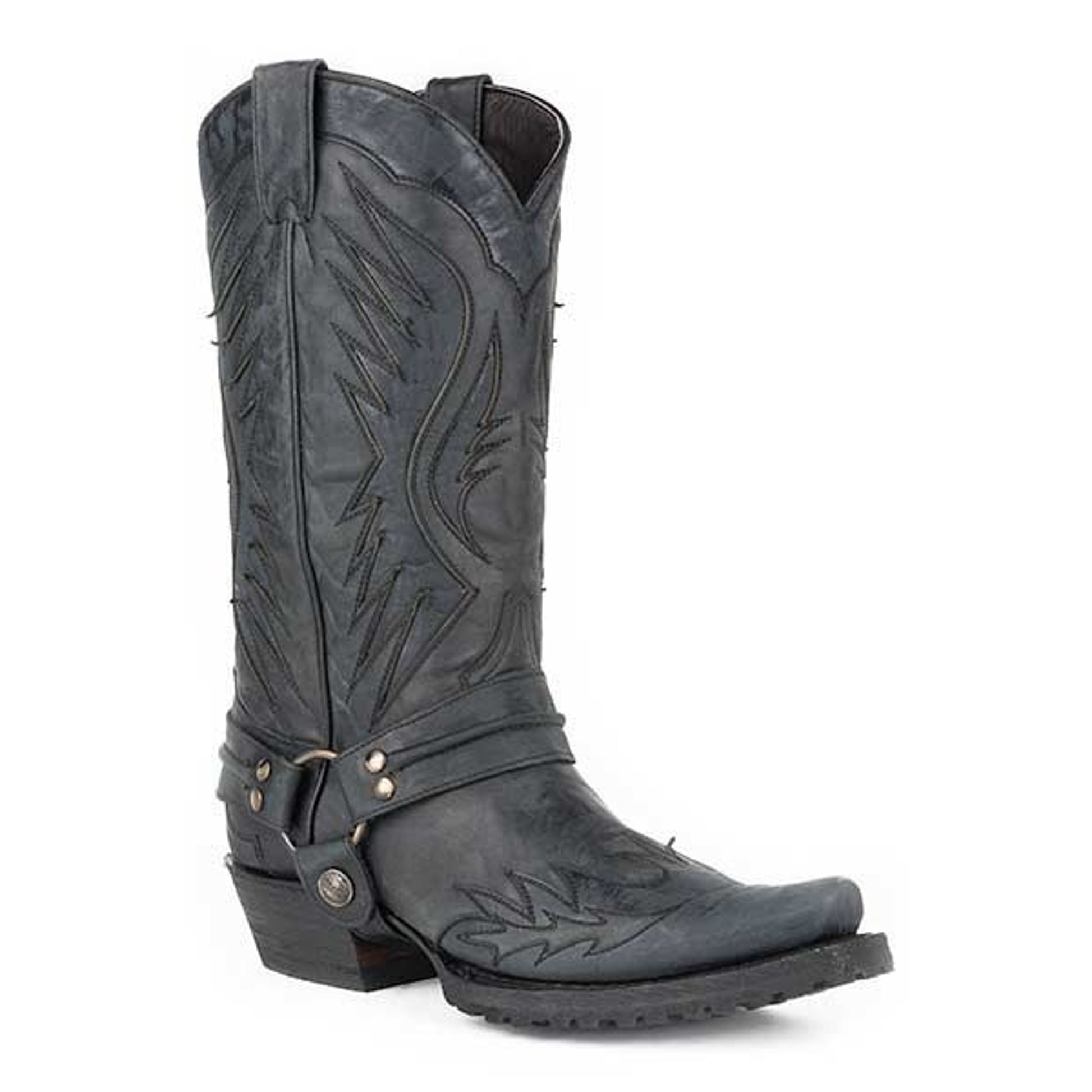 Stetson Mens Biker Outlaw Toe Boots