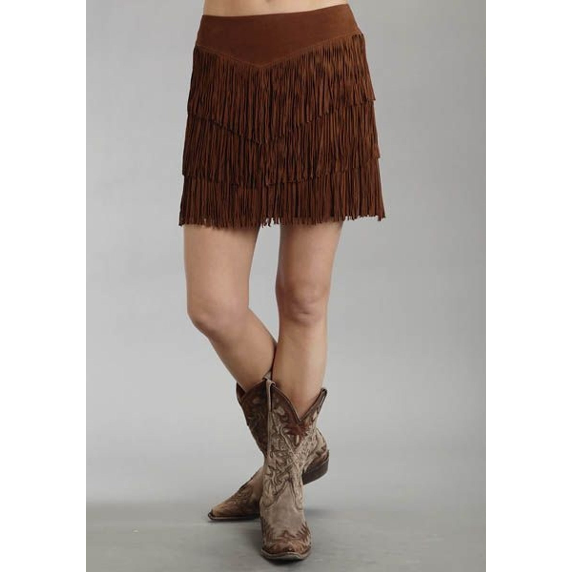 Stetson Ladies Mid Fringe Suede Skirt