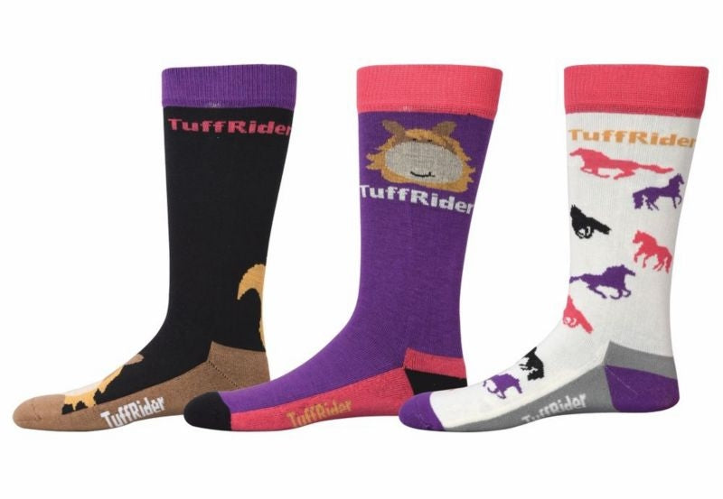 Tuffrider Kids Asher Socks 3 Pack Brn
