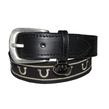 Equine Couture Kids Lee Leather Belt Lg Blk