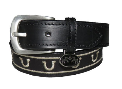 Equine Couture Kids Lee Leather Belt Lg Blk