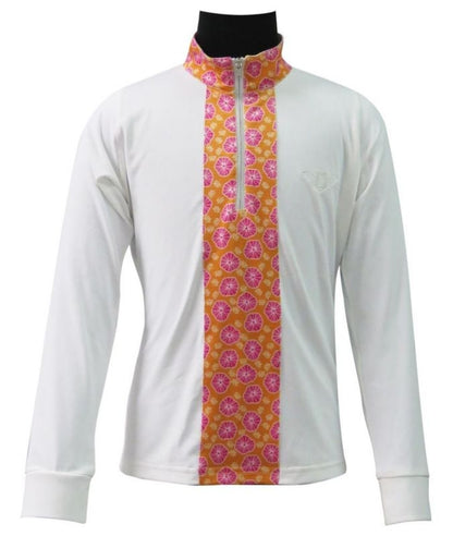 Tuffrider Kid Athena Equicool Riding Shirt L Brn