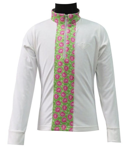 Tuffrider Kid Athena Equicool Riding Shirt L Brn