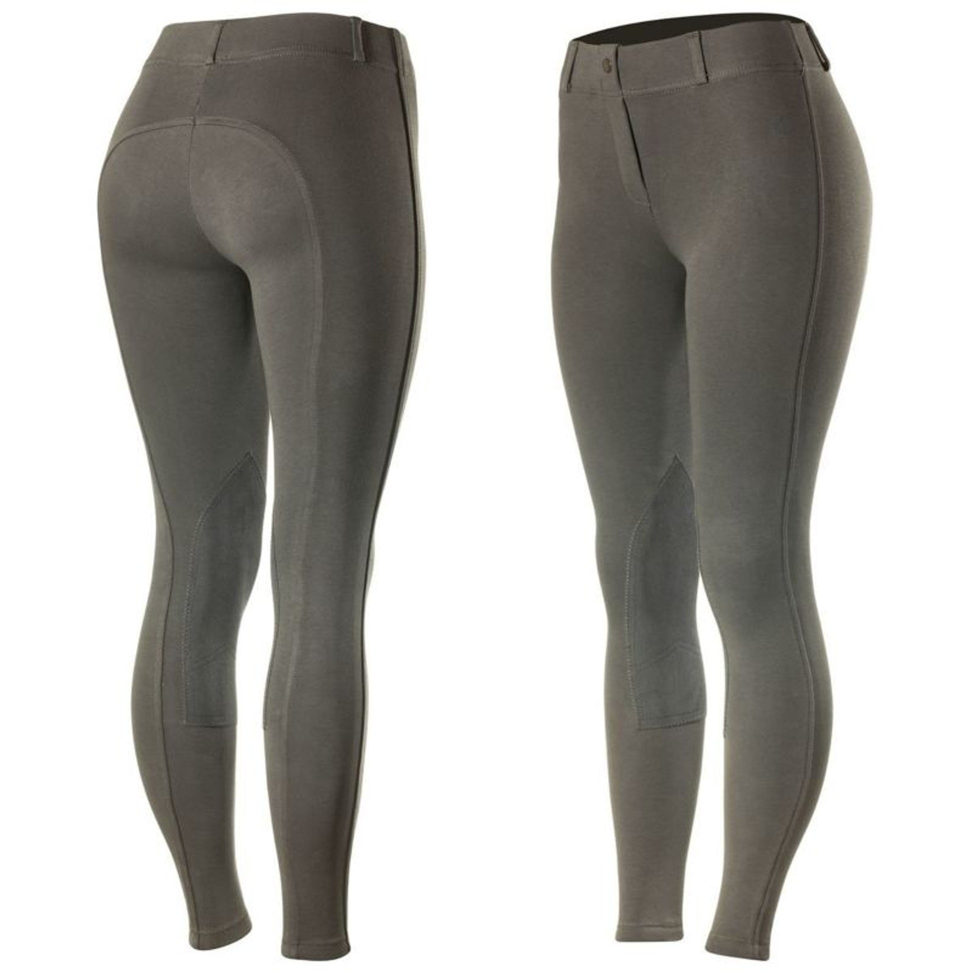 Horze Ella Womens PullOn Knee Patch Breeches 22 Bk