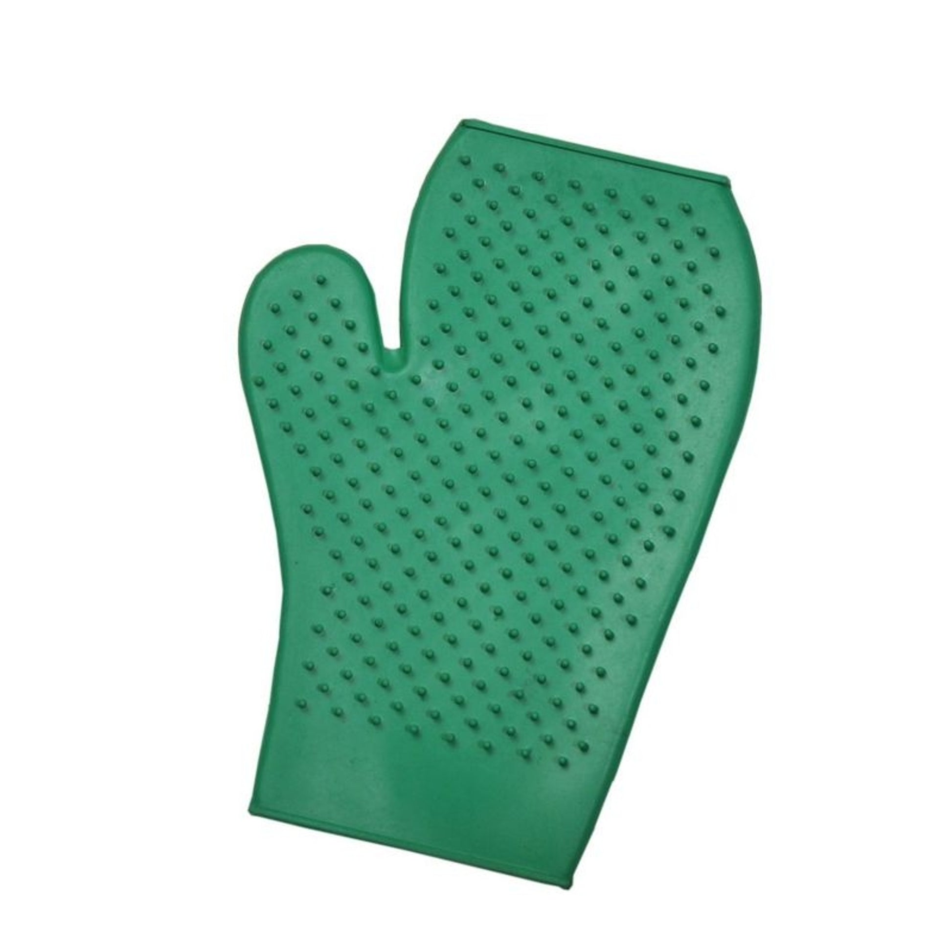 Kids Rubber Grooming Mitt Small Green