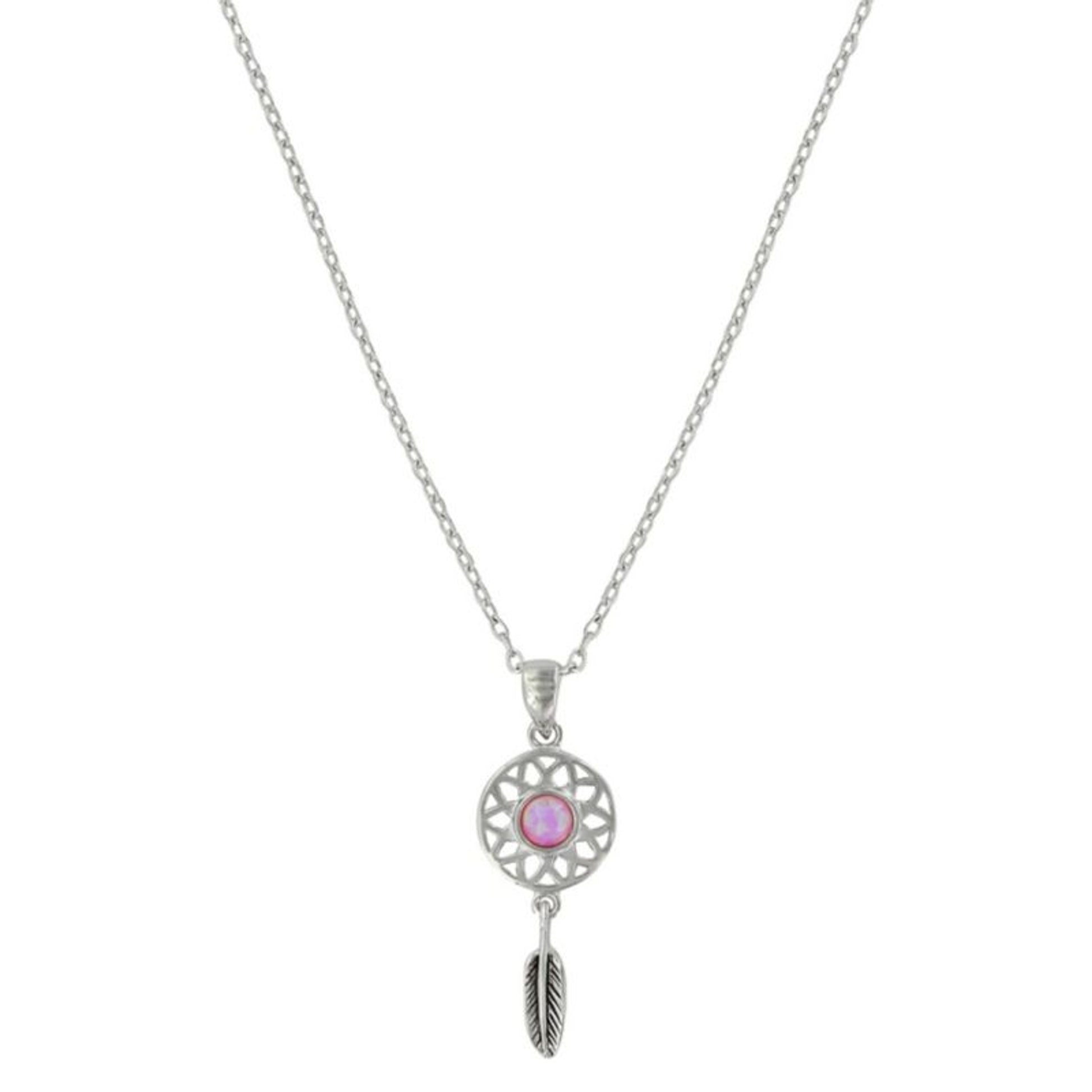 MontanaSilversmith Pink Opal Dreamcatcher Necklace