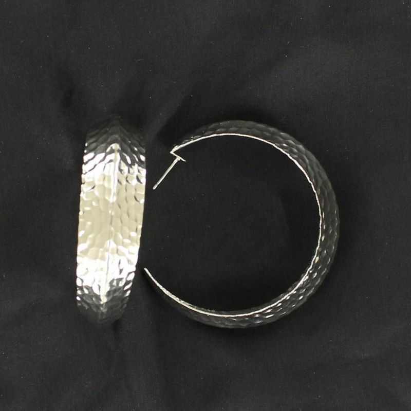 Hammered Hoop Earrings