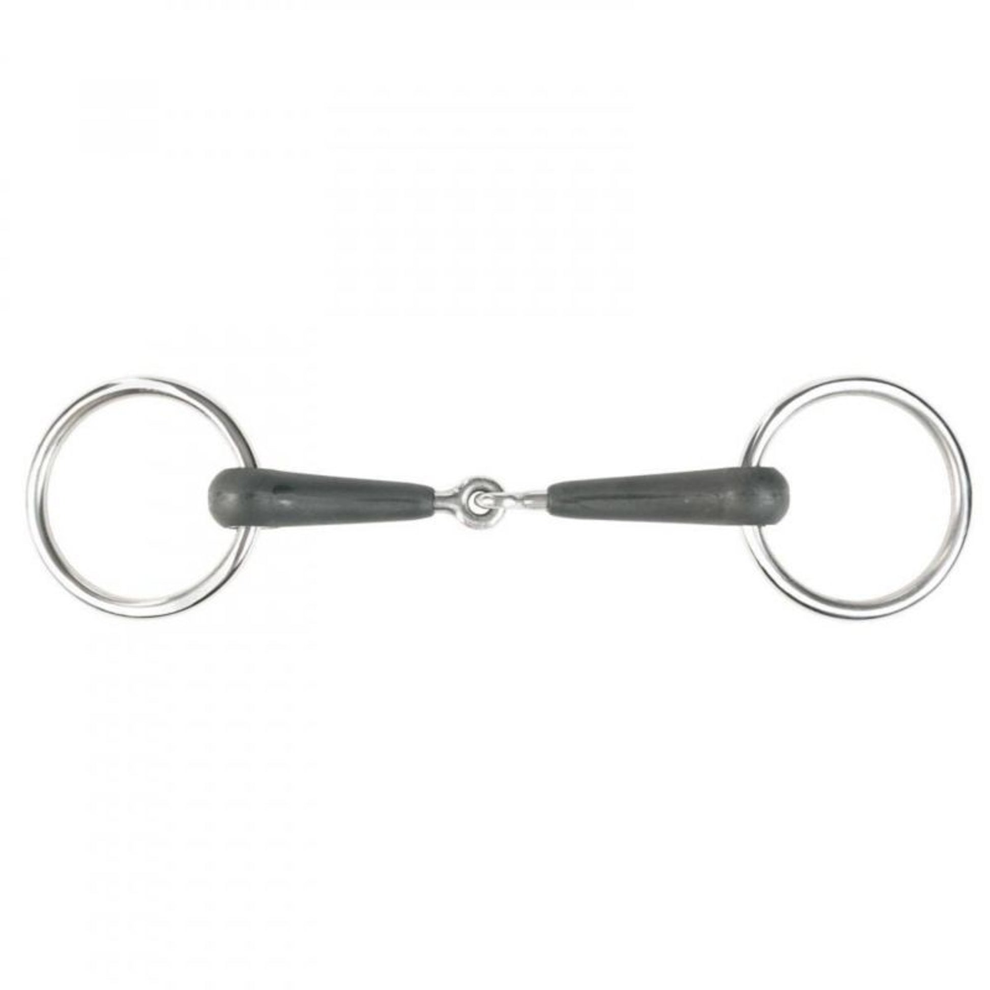 Horze Loose Ring Jointed Rubber Bit 4 in Black