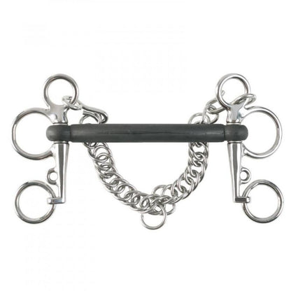 Horze Rubber Mullen Mouth Pelham Bit