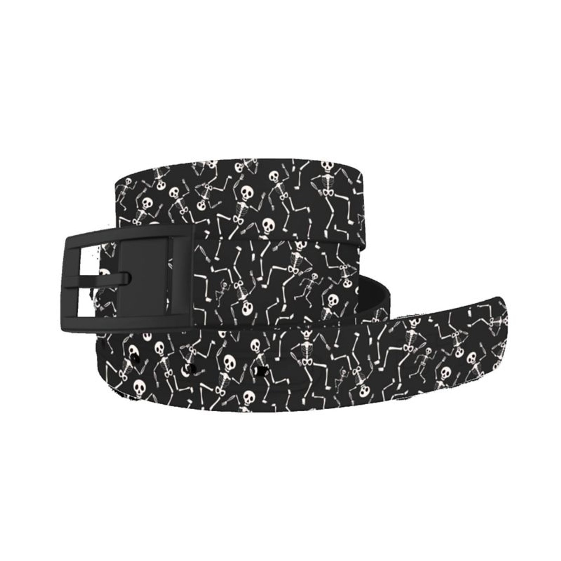 C4 Belt Dancing Skeletons Belt with Black Buckle O
