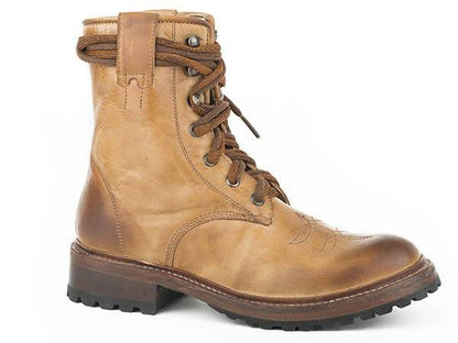 Stetson Ladies August Leather Boots 8 Tan Suede Wi