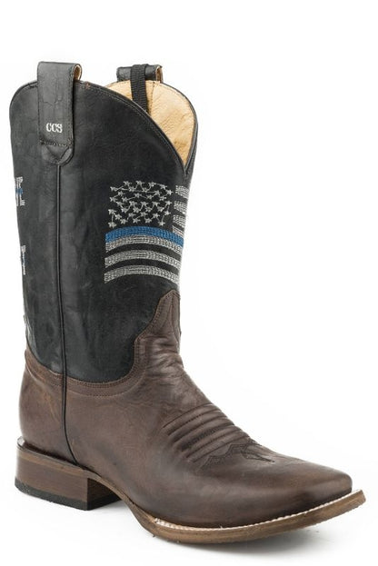 Roper Mens Thin Blue Line Conceal Carry Boots 10 D