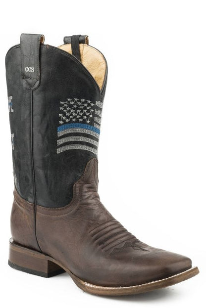 Roper Mens Thin Blue Line Conceal Carry Boots 10 D