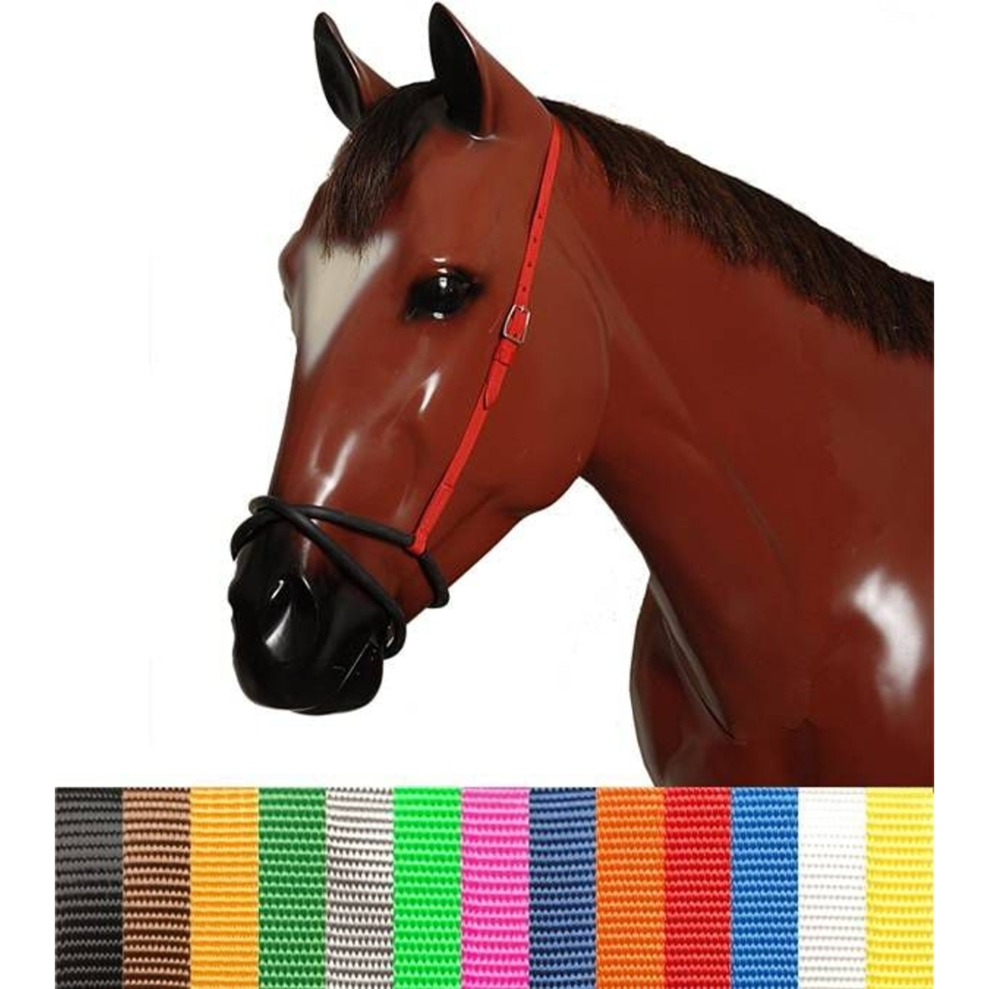 Jacks Rubber Figure 8 Noseband with Nylon Straps