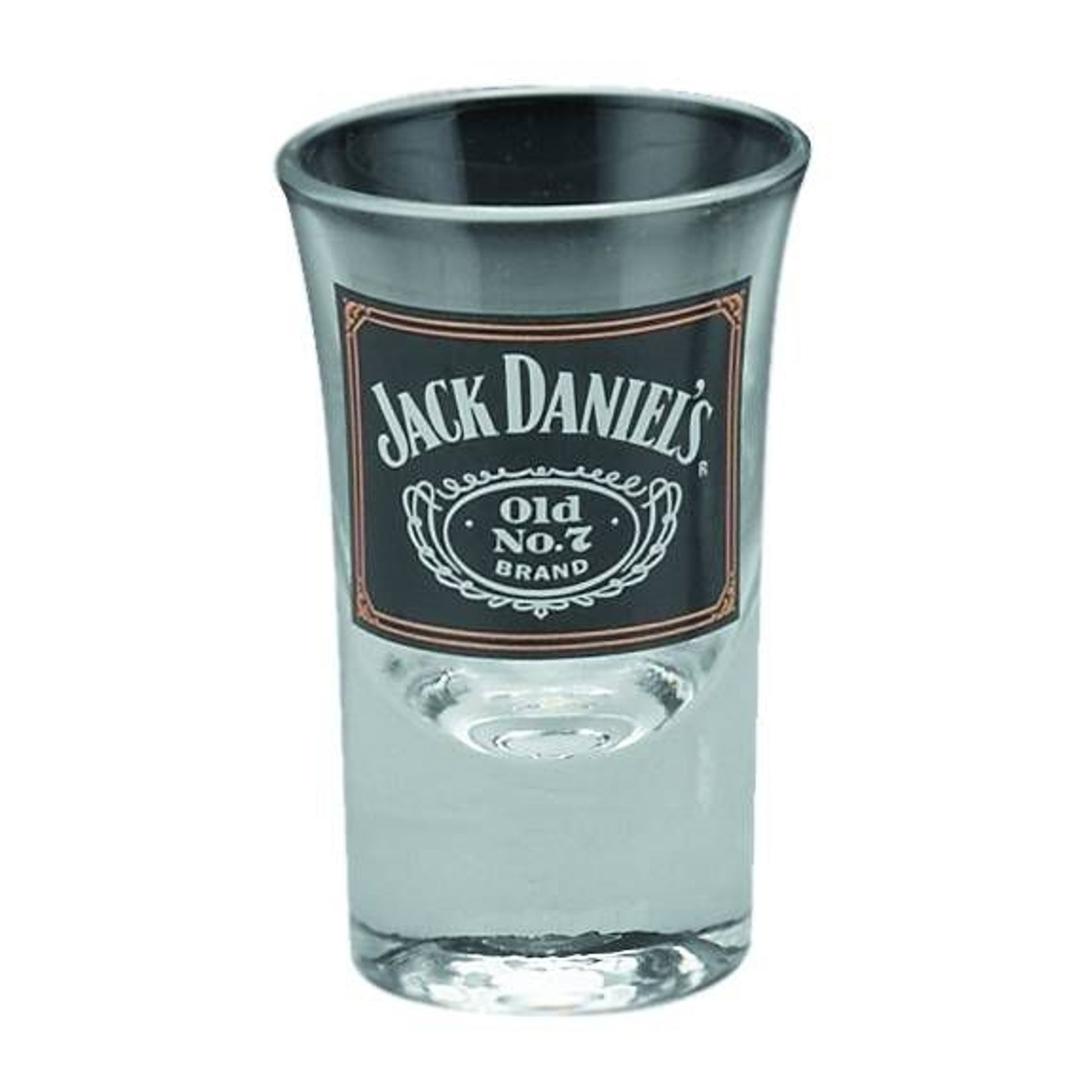 Jack Daniels Vintage Logo Shot Glass 2 oz Clear