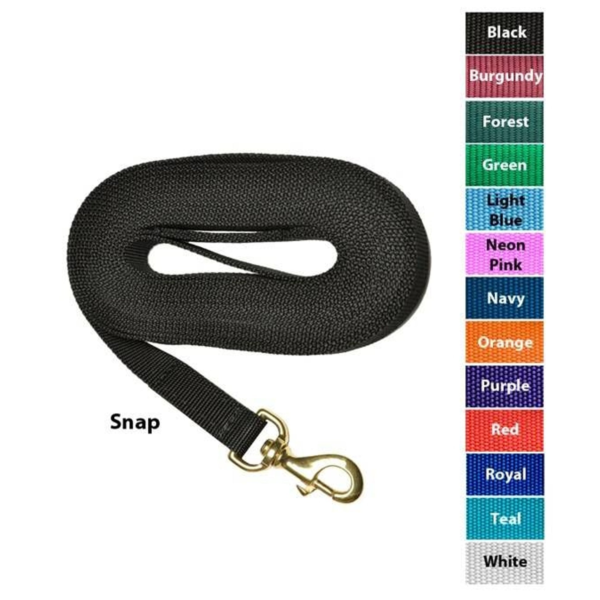 Jacks Nylon 24' Lunge Line with Solid Brass Swivel
