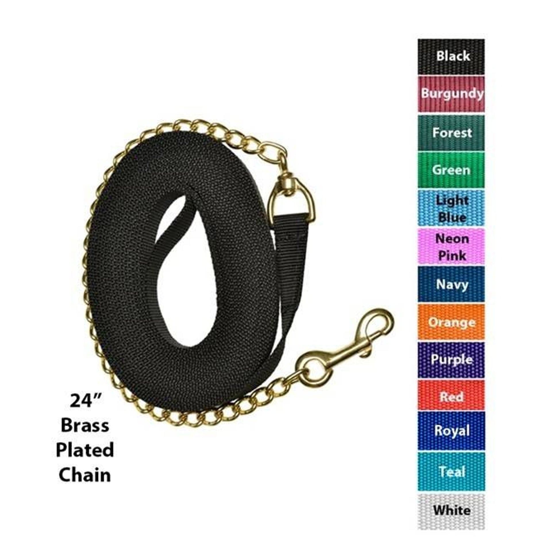 Jacks Nylon Lunge Line with 24" Brass Plated Chain